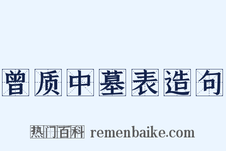曾质中墓表造句是什么意思的图片